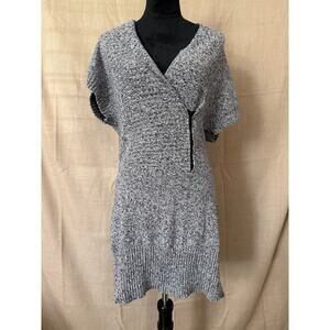 Candies knit sweater dress v neck with zipper accent